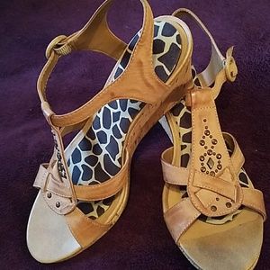 Clarks ( Miami Beach) 3 in cork wedges